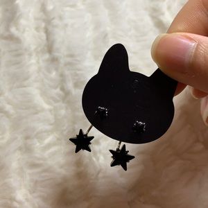 3 for 10 EARRINGS - black dangle star ⭐️
